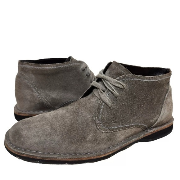 JOHN VARVATOS  Men's Gray Suede Chukka Boots size 12 - Picture 1 of 12